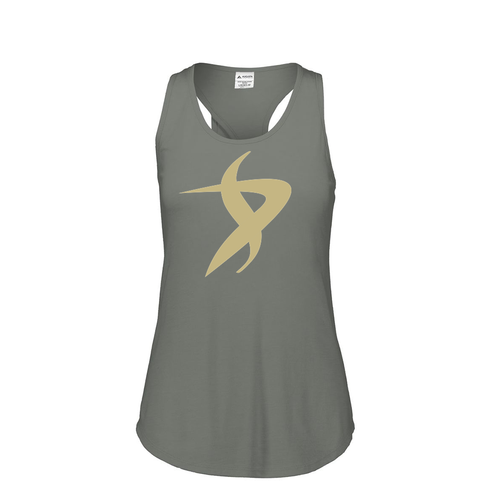 [FT0TUBBK-FAXS-LOGO1] Decker Women's Tri-Blend Tank Top (Black, Female Adult XS, Logo 1)