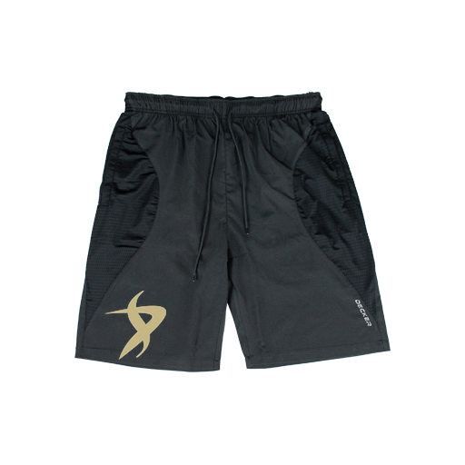 [CUS-DFW-SHOR-PER-CRV-BLK-YXXS-LOGO1] Decker Shorts (Curve Shorts) (Logo 1, Youth XXS, Black)